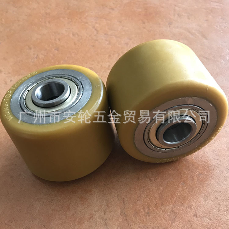 德国WICKE威卡脚轮 80mm叉车滚轮 3寸聚氨酯胎面金属轮芯叉车单轮