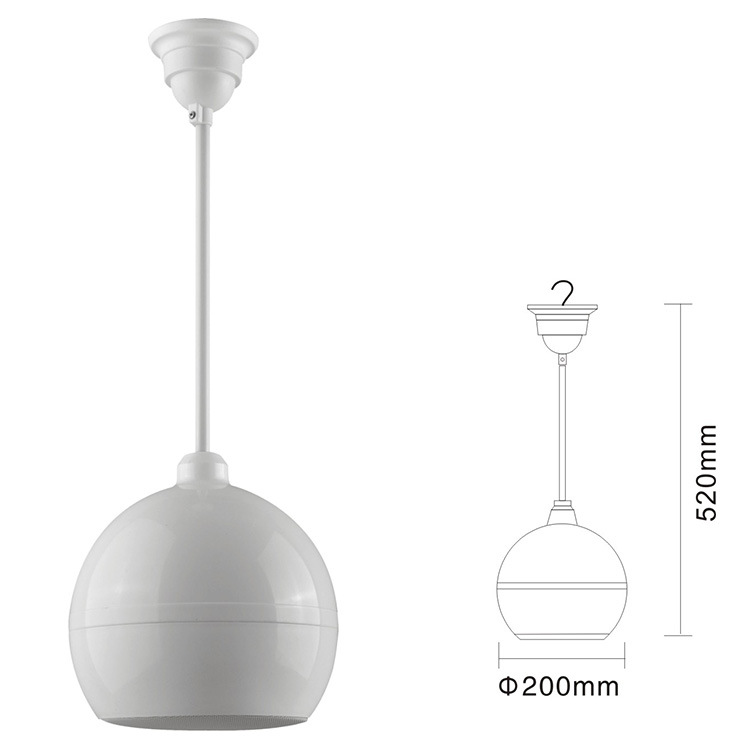 厂家直销超市定制吊球音箱 背景音乐器材设备公共广播吊式音箱