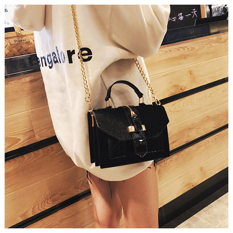 Fashion Style Square Shape Small Size Women's Small Autumn Pu Leather Fashion Handbag