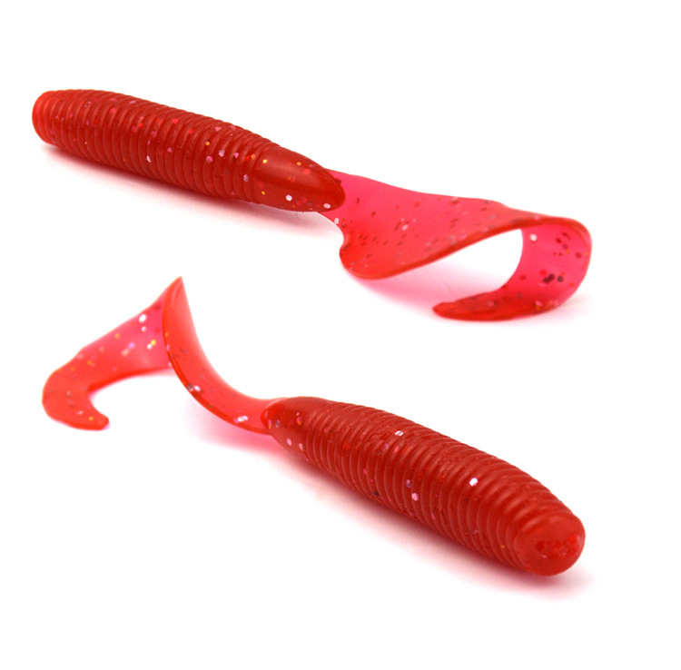 Soft Grubs Fishing Lures Curl Tail Plastics Fresh Water Cod croaker Swimbait Tackle Gear