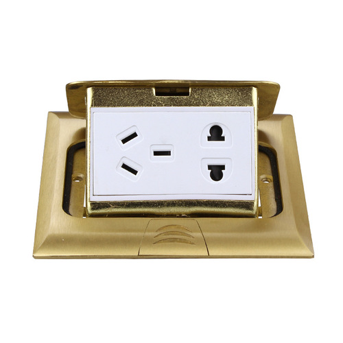 Factory direct sales floor socket slow spring floor socket all copper waterproof five-hole hidden floor socket multi-functional household