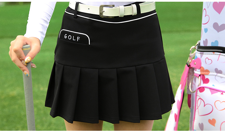 Bộ quần áo golf nữ PGM dài tay mặc trong mùa thu đông — Áo màu xanh hải quân màu trắng YF160, Áo đỏ trắng YF160, YF144 phiên bản dày màu trắng, Áo đỏ trắng YF160 [loại mỏng] chi tiết 13