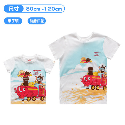 2018夏季面包超人勇士面超童装T恤上衣家庭亲子装儿童外出打底衫