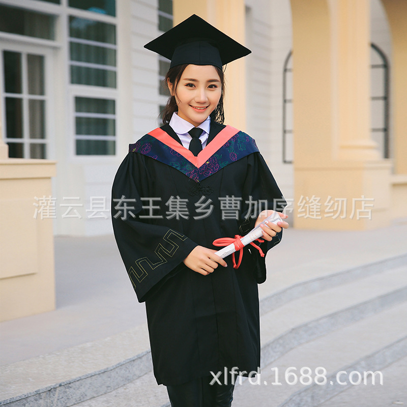 現貨學士服批發大學畢業袍碩士服博士服成人文科理科拍照學士服