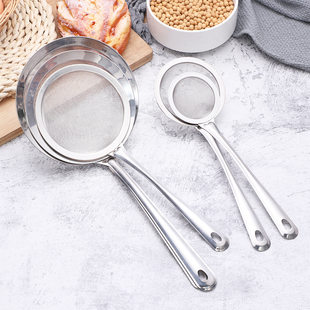 Manufacturer wholesale stainless steel colander soy milk filter sieve kitchen household dense mesh oil grid frying oil mesh leakage