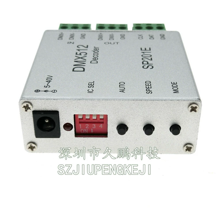DMX512 декодер LED полноцветной световой планки контроллер SP201E контроллер управление сценическим освещением постоянный поток