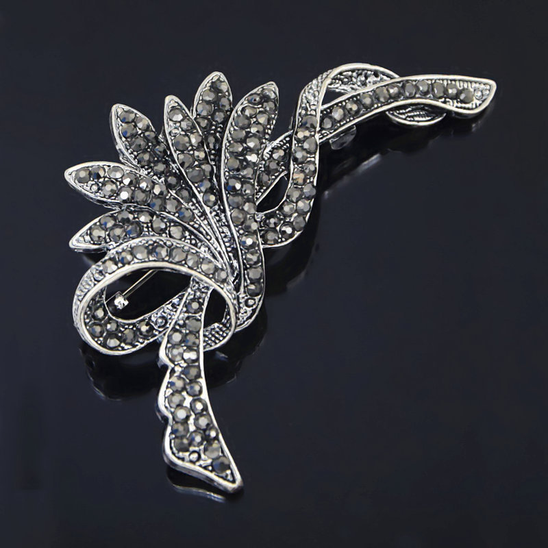 Vintage Brooch For Men, Gunmetal Lapel Pin For Suit Accessory_voghion.com