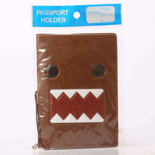 Domo Kun Cartoon Embossed Passport Cover for Travel Abroad Passport Holder Document Passport Protection Case
