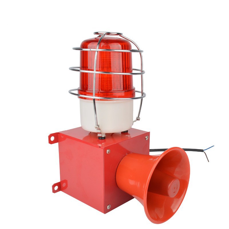 直销 STSG-02加罩声光报警器 工业电子蜂鸣器带网罩 防撞报警器