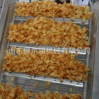 小型加工作坊专用—鲜切土豆片油炸机 全自动薯片加工流水线设备