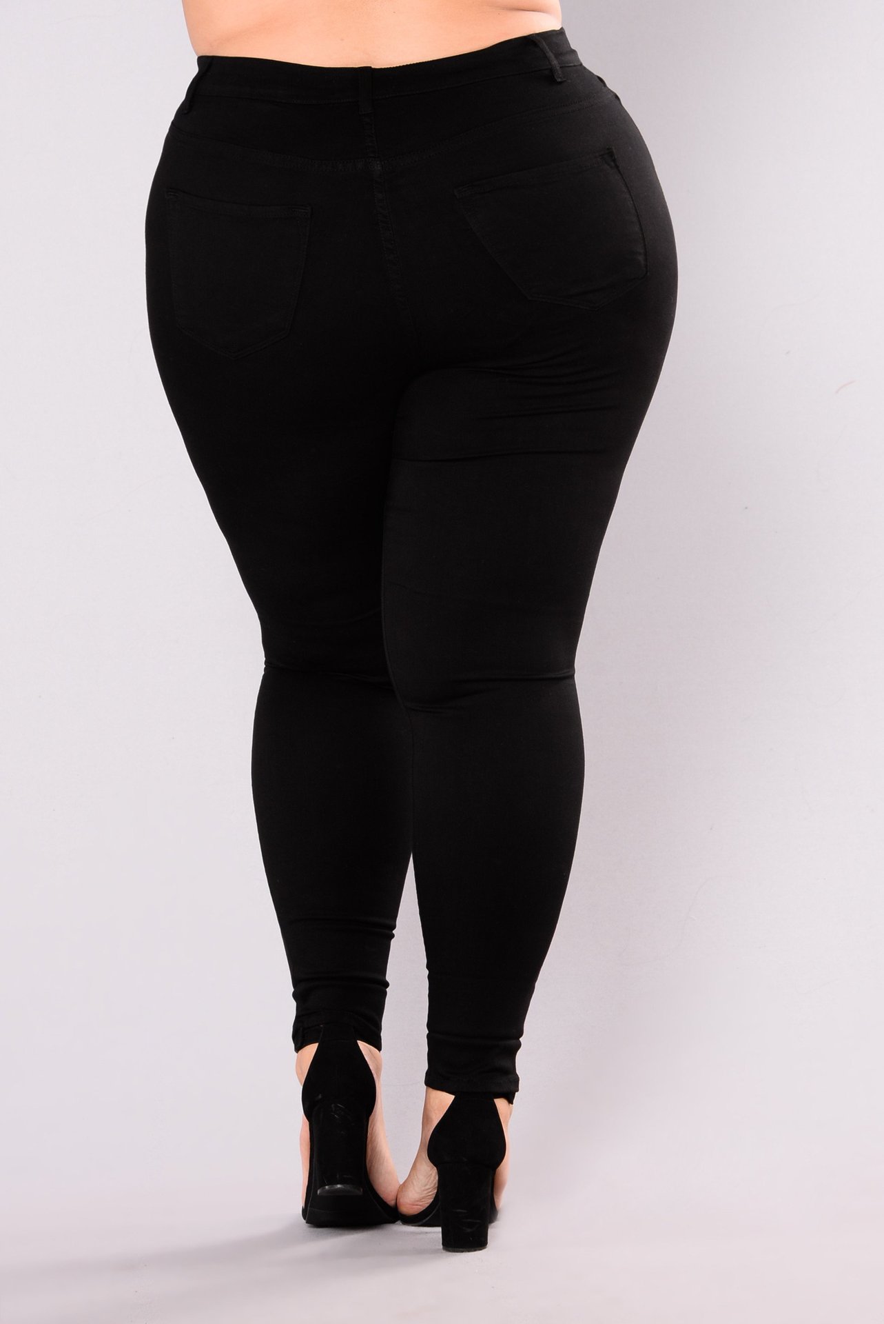 plus size big hole high waist slim jeans NSXXL128256