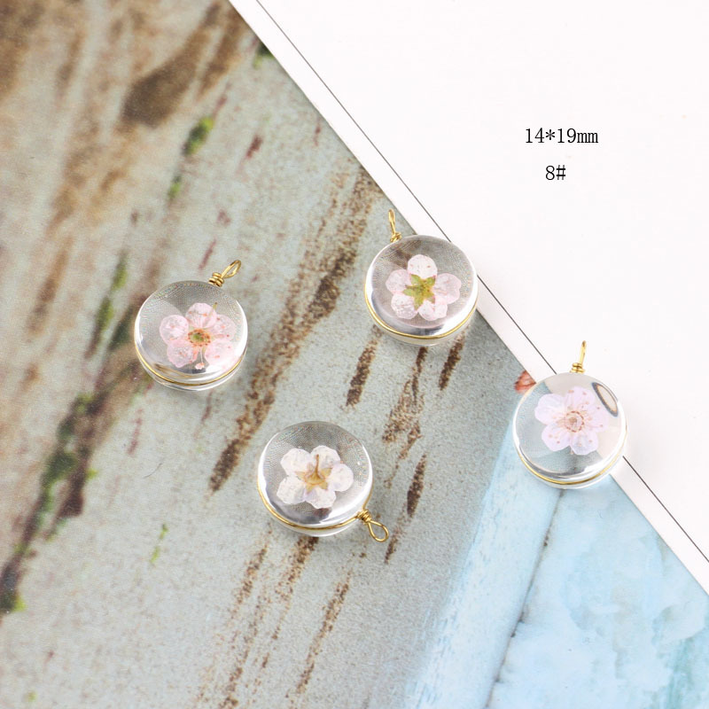5g Weight Pendant, Earring Findings Jewelry Making Type pendant, Drop Earrings, Earrings Classification 5 PCS/Package Quantity Glass, glass Material Flower, Transparent Pattern Spring&Summer Season Plating Design Cute, Classic Style Style 5 PCS/Package Glass Glass Flower Transparent Pendant Earring Findings Pendant Drop Earrings Earrings 12
