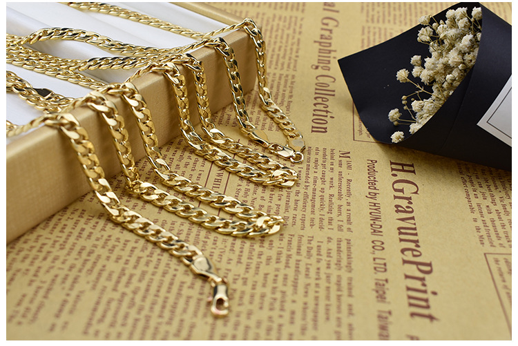 K Gold Plated Chain Necklace Minimalist Style For Women_voghion.com