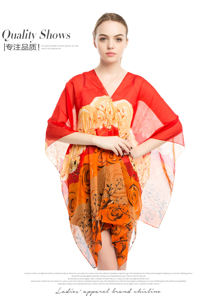 珍珠扣披肩 夏季防晒围巾厂家 女士围巾披肩