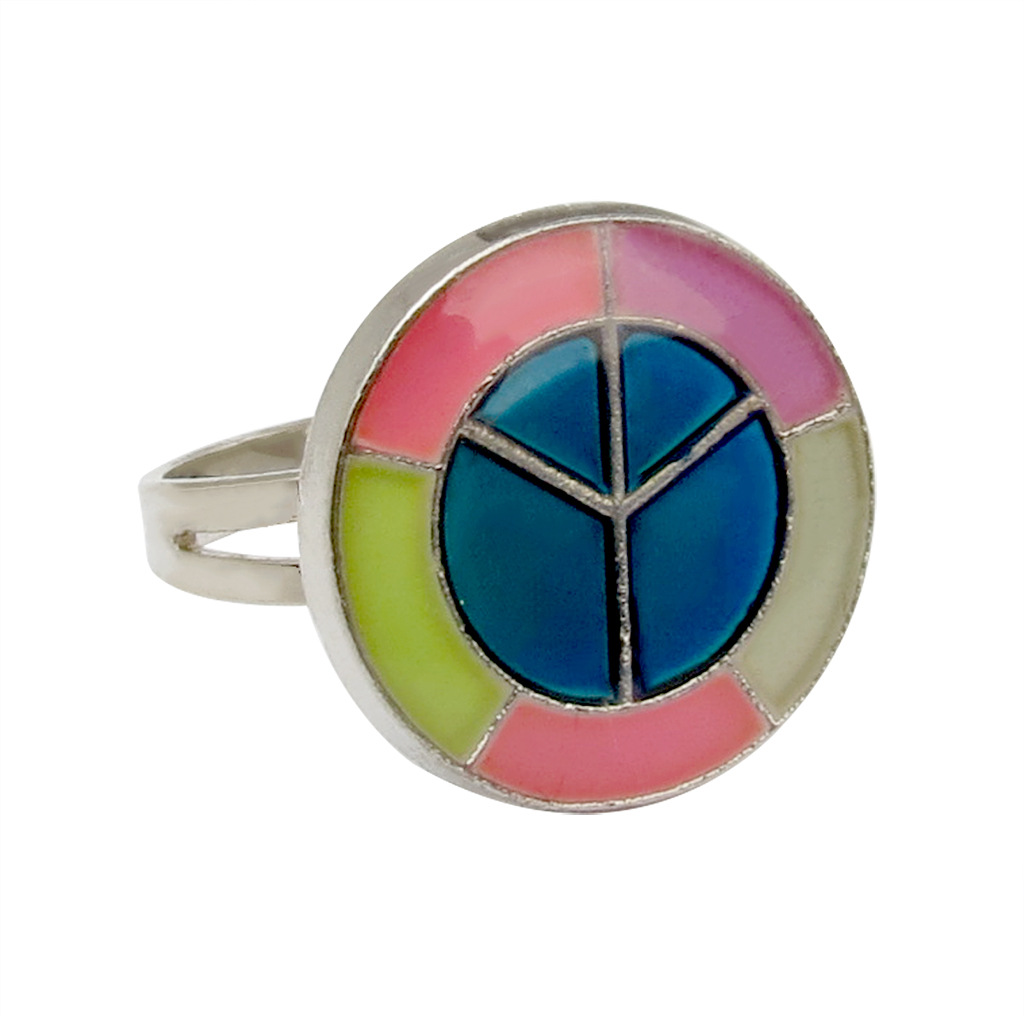 50g Weight Artificial Gemstones Inlay Material Birthday Occasion Alloy Material Heart Pattern Women'S Gender Plating Design Fashion Style Simple Peach Heart Love Butterfly Moon Color Changing Ring 41