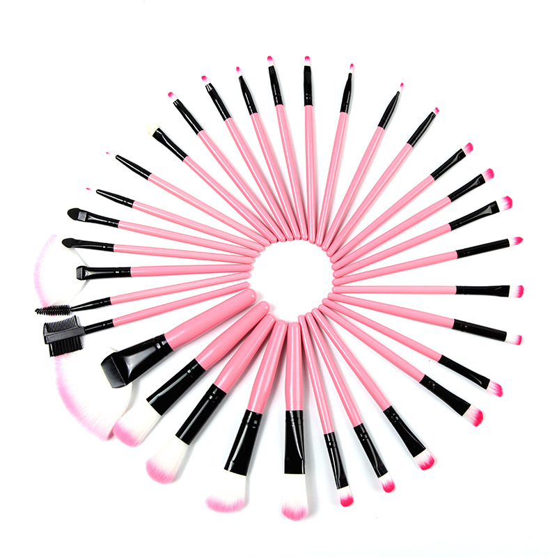 32支化妝刷套裝跨境彩妝刷美妝工具套刷腮紅刷美容刷眼影刷帶刷包