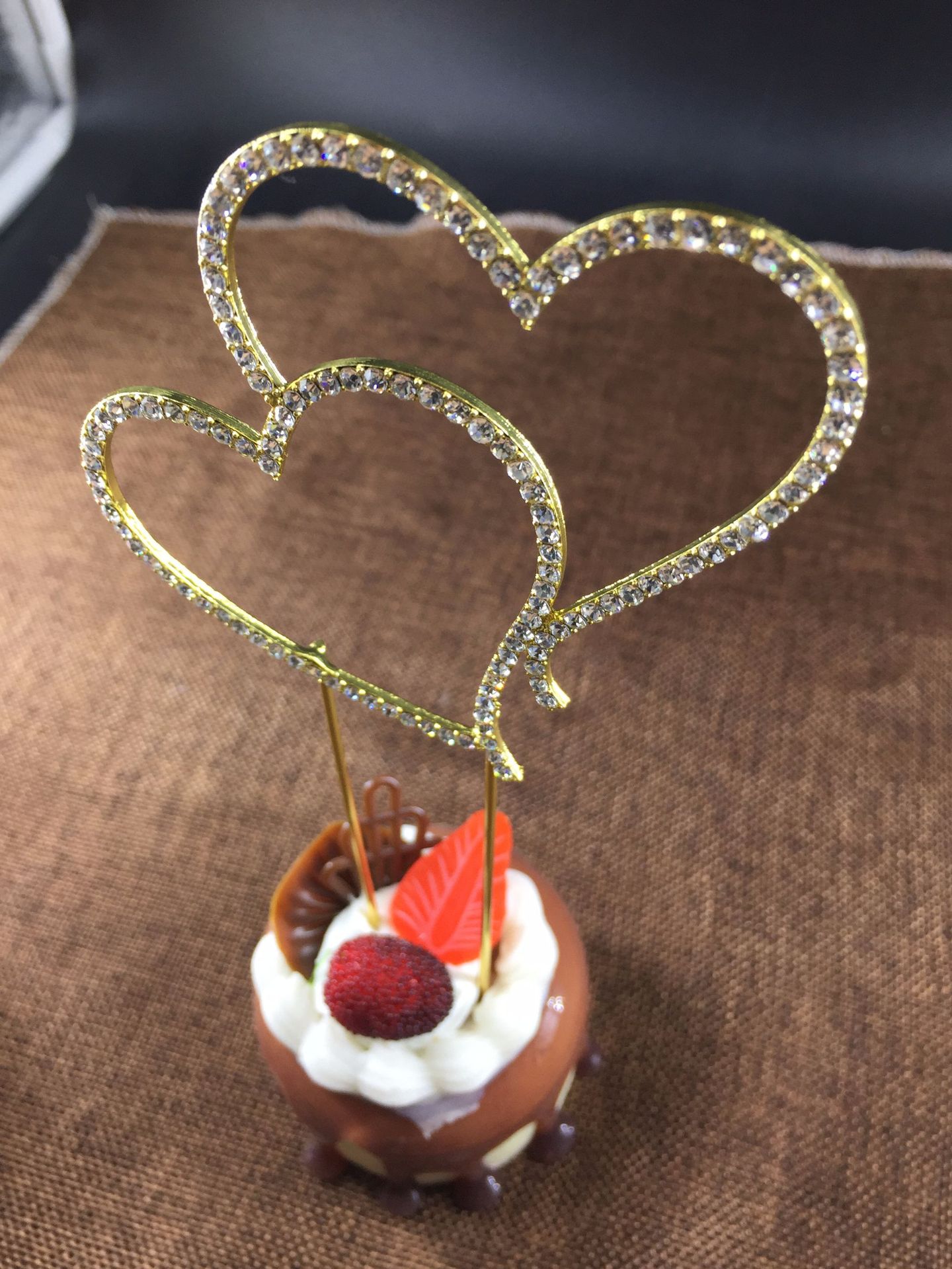 【JS Bakery Store】520 Acrylic Heart Mirror Cake Topper Decoration ...