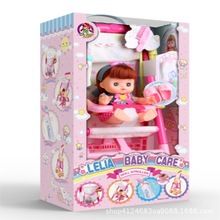 儿童过家家公仔娃娃人偶玩具我家宝贝爱心手推车套装公仔玩具