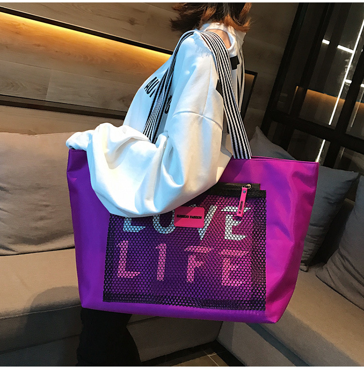 Autumn New Korean Super Large Capacity Women's Bag Waterproof Trendy Leisure Travel Bag Women's Wet and Dry Separation_voghion.com
