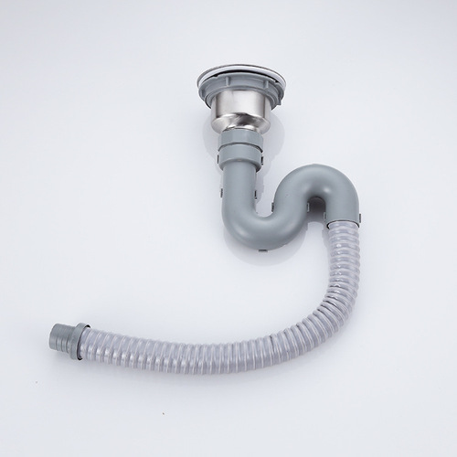 Kitchen sink single-sink drain sink sink drain pipe drain S-bend plastic joint drain