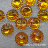 14mm spocked diamond flat -bottomed compression rhinestone acrylic flat flower shape flower -shaped drill yellow round diamond