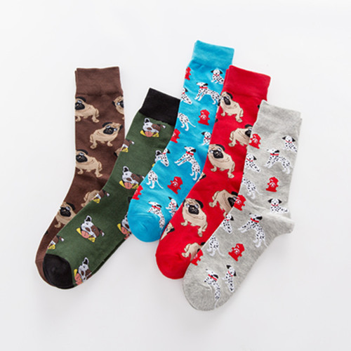 Cross-border autumn and winter new colorful socks mid-calf casual cotton socks socks wholesale no jam cotton socks