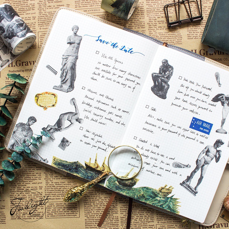 和纸胶带 中世纪风格 世纪起源故事系列 手撕手帐装饰