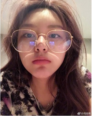 2017 New Products Zhou Yangqing Internet Celebrity Eyewear Big Frame Square Natural Eyeglasses Retro Personality Non-glare Glasses 