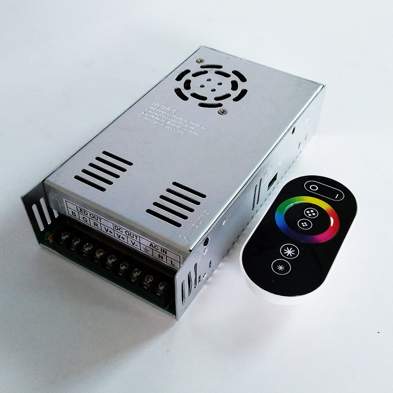 12V大功率RGB灯带驱动灯箱灯条稳压电源 触摸遥控LED调光控制器