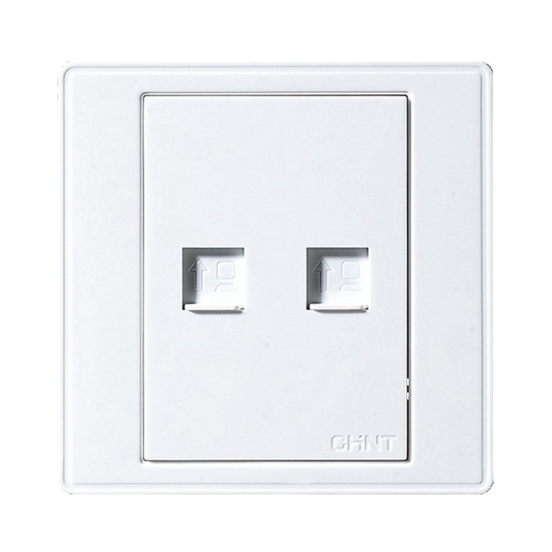 正泰开关插座 NEW7E系列 二联电脑插座 10A250V NEW7-E205 双电脑