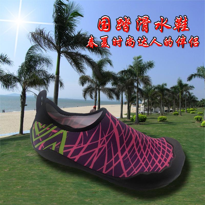 国踏沙滩潜水滑水鞋跑步机专用鞋护脚贴肤鞋游泳漂流鞋瑜伽健身鞋
