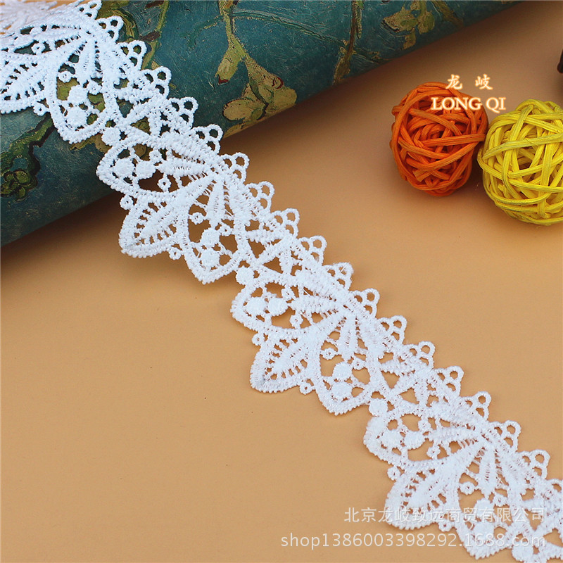 牛奶丝水溶花边 波浪花边 花朵花边服装刺绣花边饰品 蕾丝花边