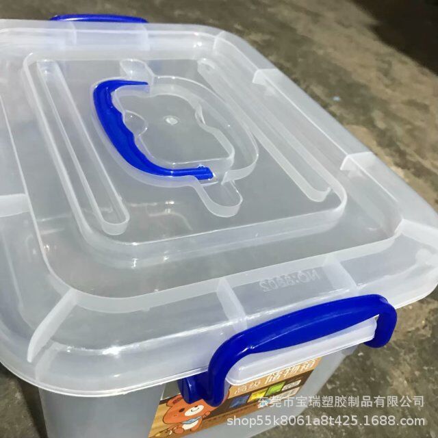 供应透明塑料整理箱 带轮塑料收纳箱 塑料家居整理箱