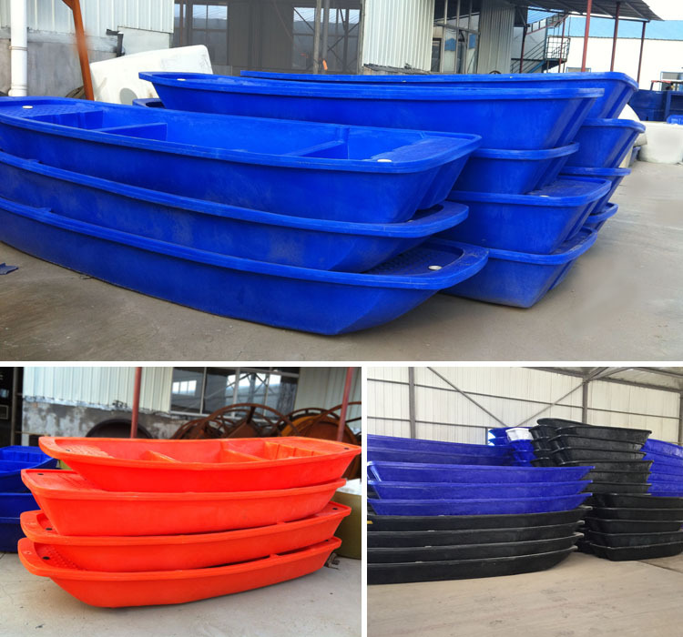 加厚牛筋船3.5米塑料船 户外观光钓鱼船 捕捞打渔船 河道清淤塑料船示例图23