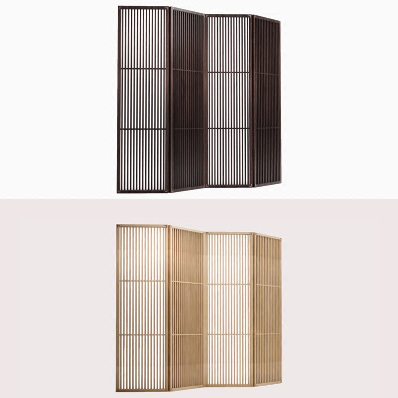 New Chinese style solid wood screen partition fold Hollow screen modern Chinese style Simplicity Folding screen Zen furniture