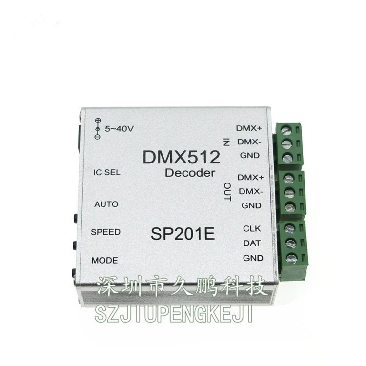 DMX512 декодер LED полноцветной световой планки контроллер SP201E контроллер управление сценическим освещением постоянный поток