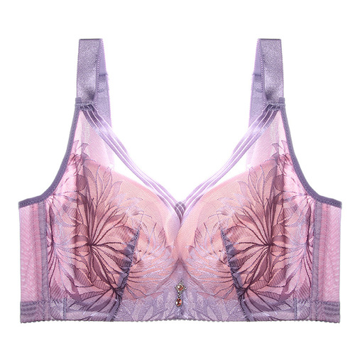 250 pounds fat mm large size full cup big breasts show small breathable adjustment women's underwear bra bra