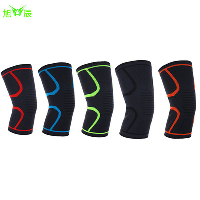 运动篮球骑行护膝套登山尼龙针织护膝防滑保暖护具透气体育用品