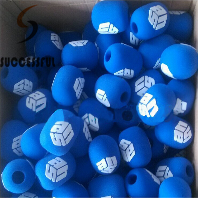 东莞生产 高密度耳麦话筒套 海绵植绒麦克风套话筒套