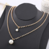 Accessory for bride, earrings, necklace, chain, set, European style, simple and elegant design