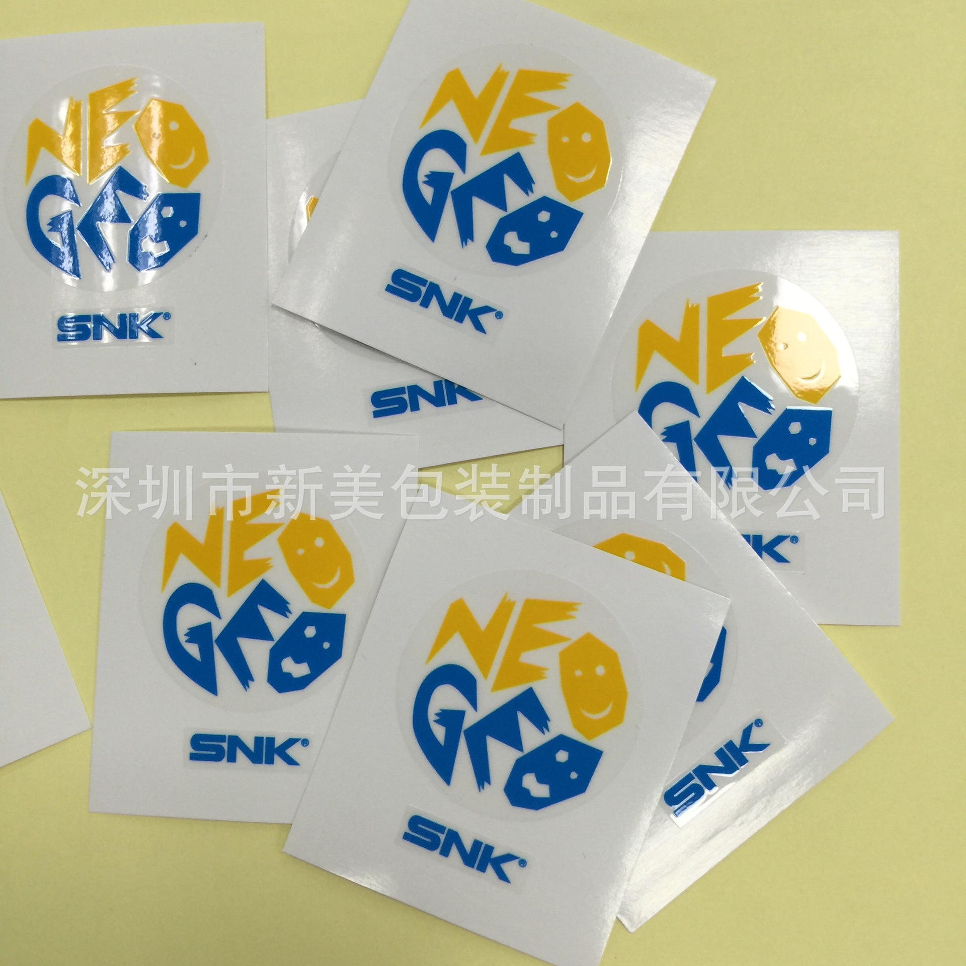 彩印透明PET不干胶标贴 logo贴纸 游戏机玩具印刷贴纸