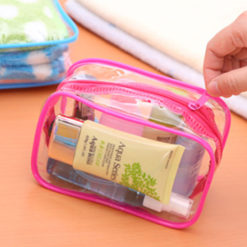 （中性）PVC旅行收纳洗漱包 码数->M;颜色->玫色