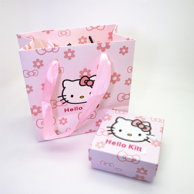 originality Korean Edition Cartoon Jewelry box KT Bracelet box KT Cat ring gift box high-grade Boutique boxes On behalf of