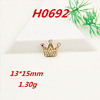 K -gold diamond Crown series mobile phone beauty sticker nail hairpin flower plate drilling DIY jewelry accessories