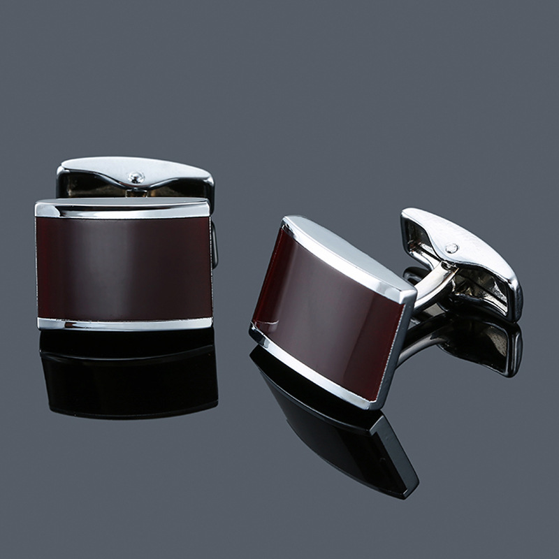 Business Geometric Copper Plating Men's Cufflinks display picture 9