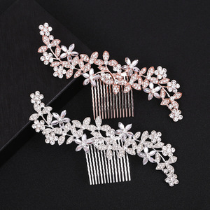 Hairpin hair clip hair accessories for women alloy water diamond full diamond luxury large haircomb comb comb pin comb female headdress hair accessories