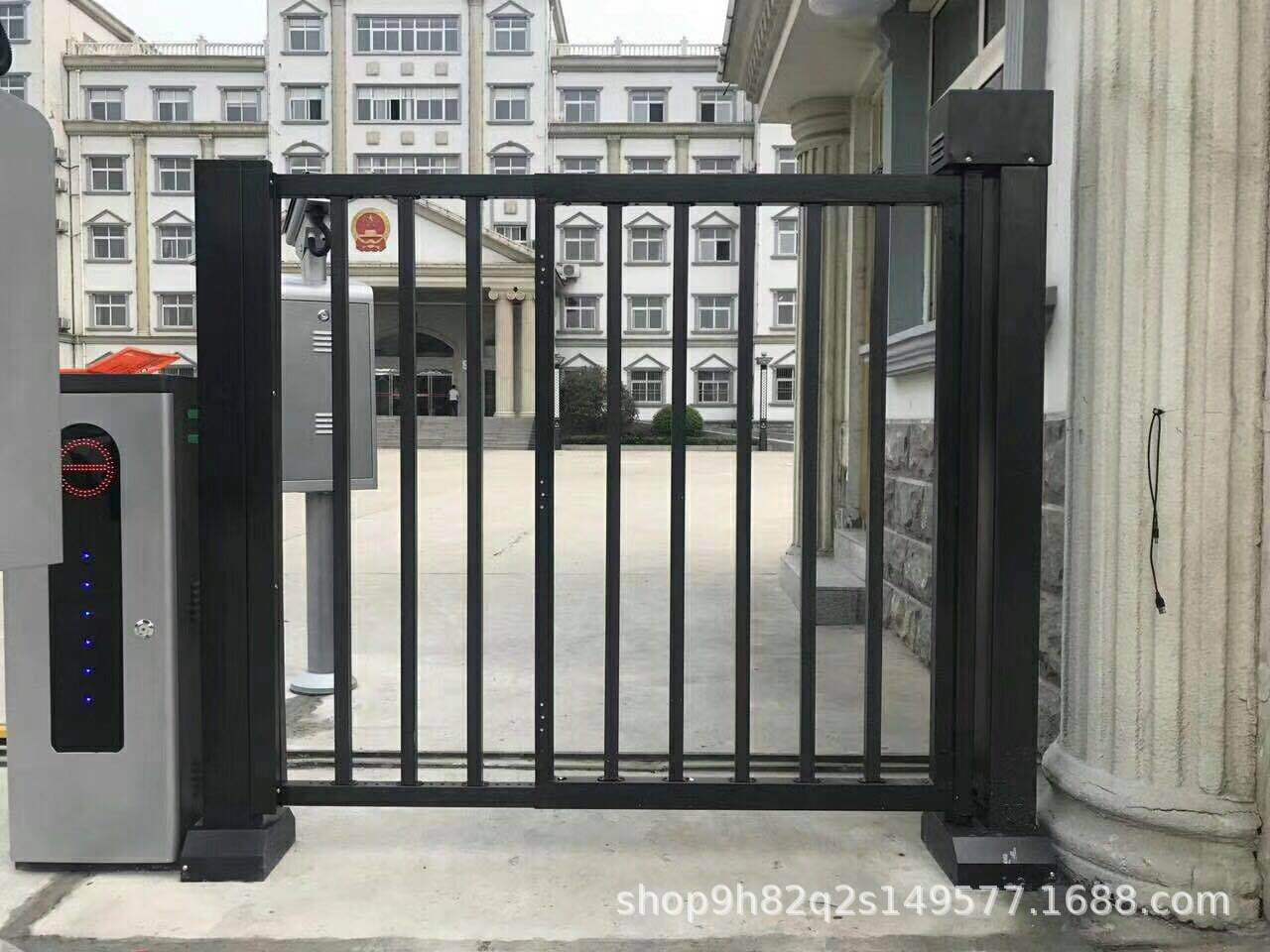 广告小门 人行通道铁门 小区通道闸门禁系统 自动平开门电动感应-阿里巴巴