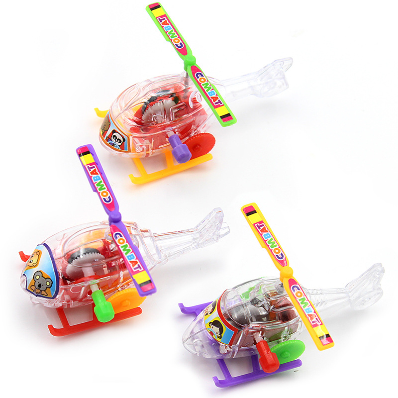 New exotic creative winding toys transparent mini aircraft children's educational stall toy supply wholesale