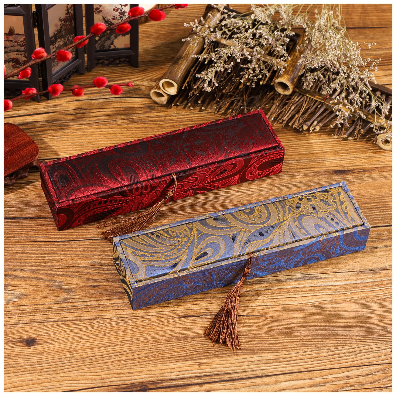 定做流苏古诗文项链玉器珠宝礼品包装盒手镯挂件礼品盒批发