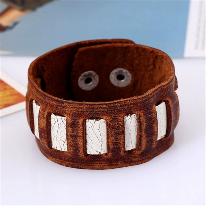 Аксессуар, ретро кожаный браслет, панк-стиль, оптом, Aliexpress, натуральная кожа